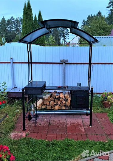 Мангал с крышей