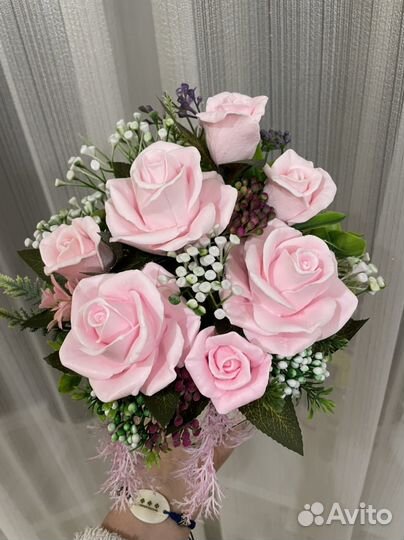 Букет из мыльных роз