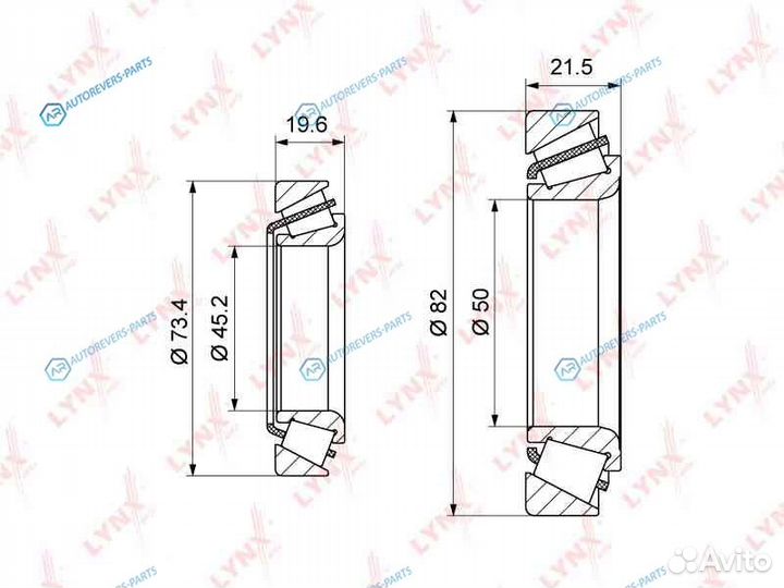 WB-1230 Подшипник ступицы колеса к-т 2шт. перед