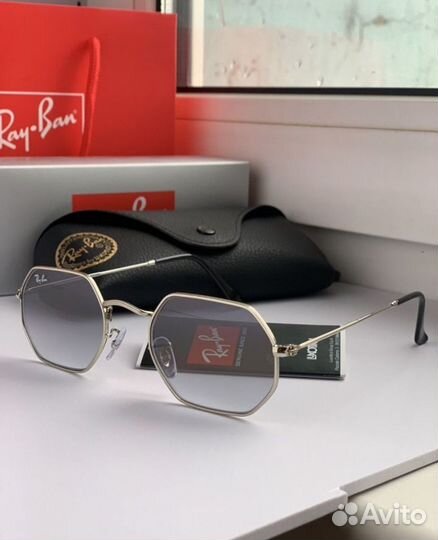 Очки ray ban octagonal пепельные