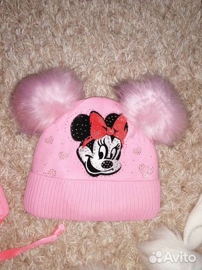 Шапки зимние для девочки (новые)