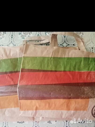 Крафт пакеты с ручками разных фирм. Цена за всё