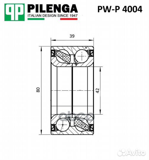 Подшипник ступицы передней renault duster PW-P4