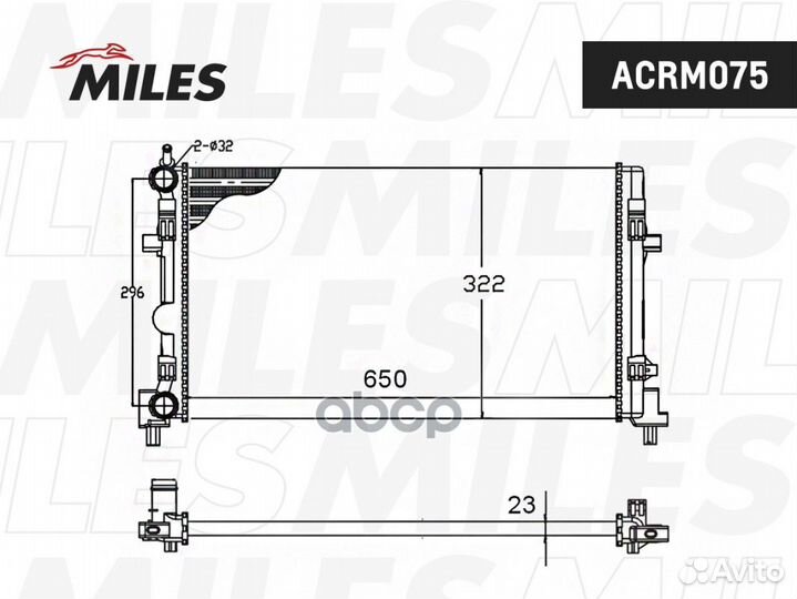 Радиатор miles VAG polo 10/ fabia 10/roomster