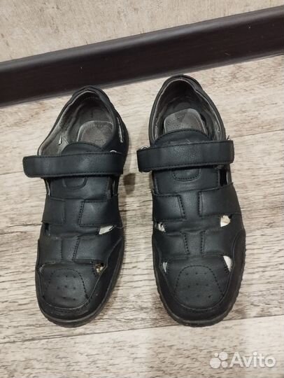 Кожаные школьные ботинки