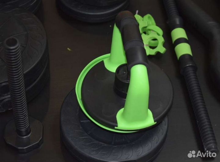 Гантельный набор (штанга W-обр+гиря)