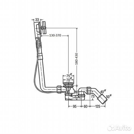 Слив-перелив Bette Multiplex M5 B602-000 bi Белый