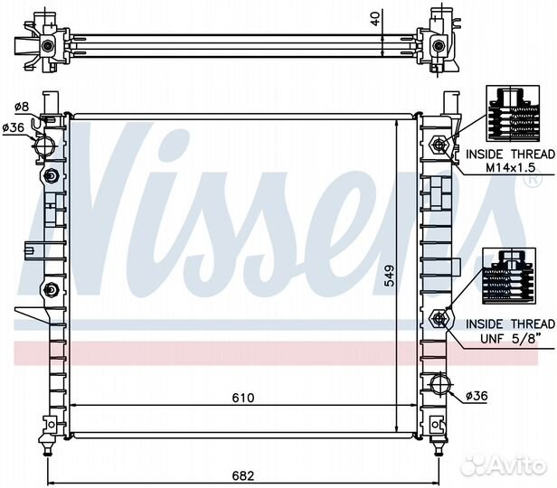 Радиатор охлаждения двс mercedes-benz ML-series W1
