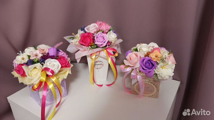 Мыльные букеты 8 марта