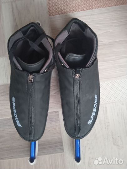 Конькобежные коньки speedise, 40 размер,чёрные