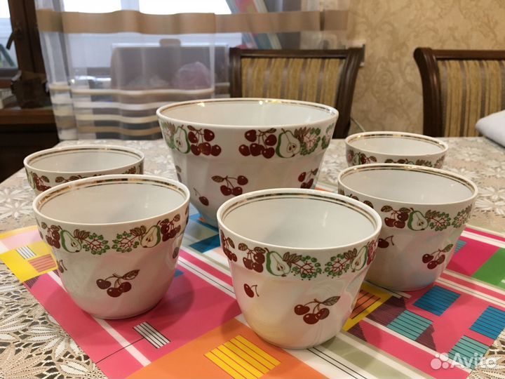 Набор посуды для фруктового салата. 6пр