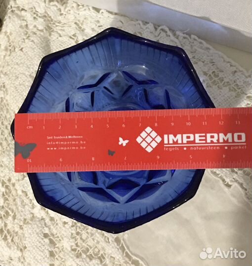 Конфетница цветное стекло СССР