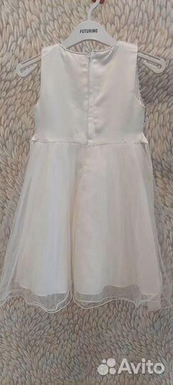 Нарядное платье для девочки 122 128 белое