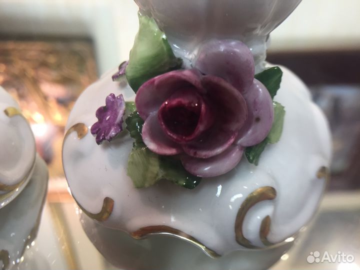 Фарфоровые подсвечники 2 шт. Германия антиквариат