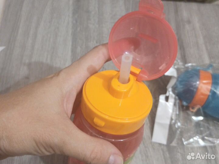 Бутылочка детская для воды с трубочкой 400мл