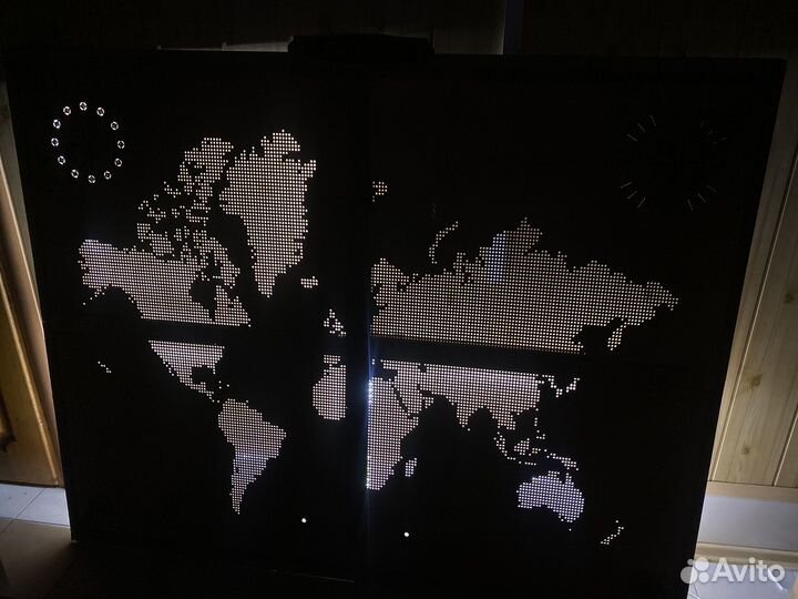 Большая Карта Мира с подсветкой