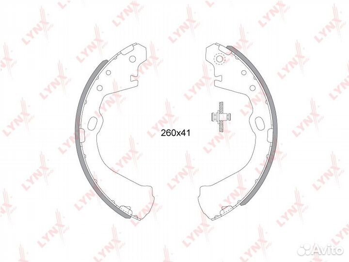 Колодки тормозные барабанные зад BS5711 LYN