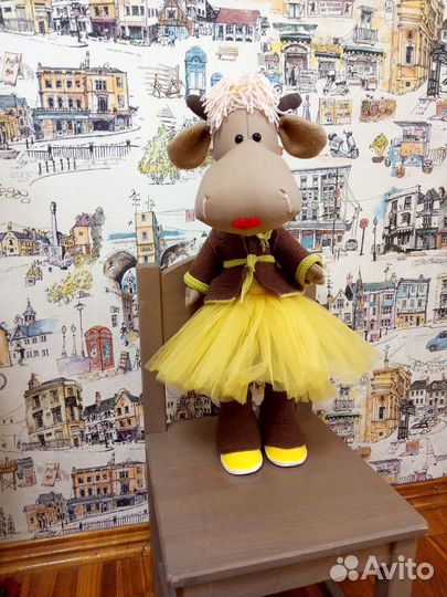 Текстильная кукла Корова