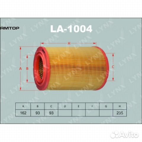 Lynxauto LA1004 Фильтр воздушный