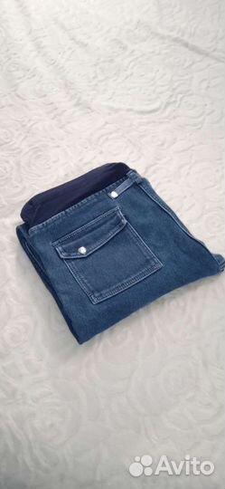 Джинсы для беременных на флисе 46-48