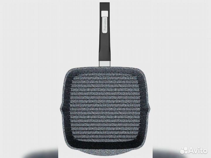 Сковорода гриль 28*28см с крышкой Гранит star