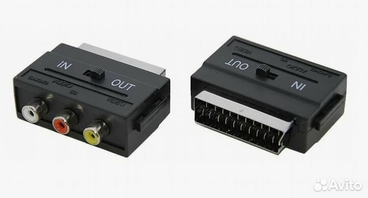 Переходник scart-3 RCA (с переключателем) SK10
