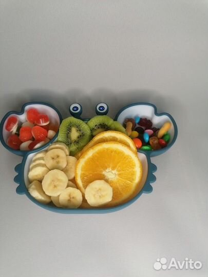 Детская посуда.Силиконовая тарелка на присоске