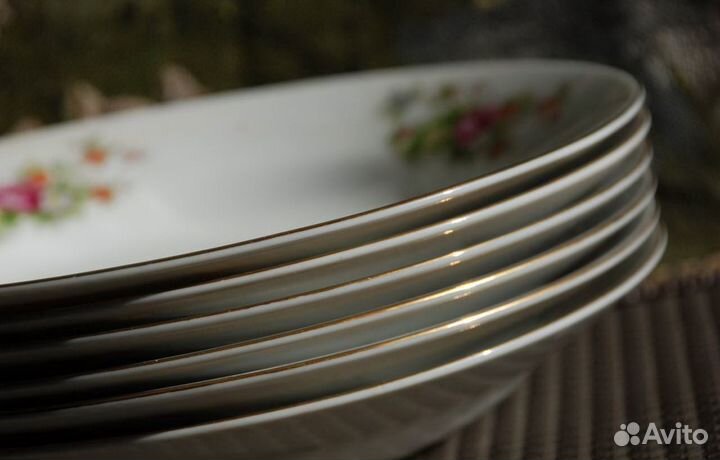 Набор тарелок. Розы. 6 шт. Yamatsu. Япония. 50-е г