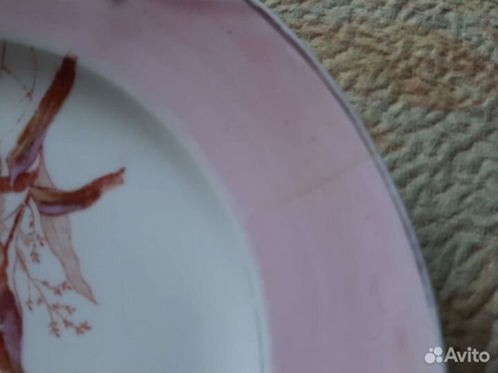 2 декоративные антикварные тарелки