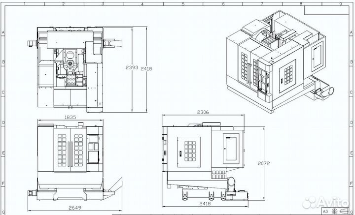 4-х осевой Фрезерный станок с чпу Тайвань