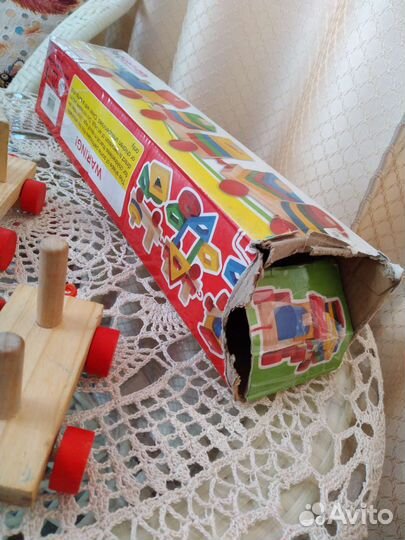 Паровозик конструктор дерево