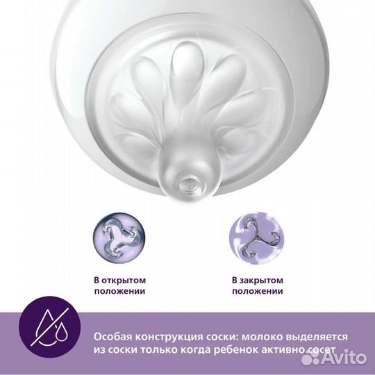 Бутылочка Philips avent natural response и соски