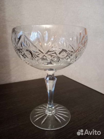 Ваза для конфет на изящной ножке хрусталь СССР