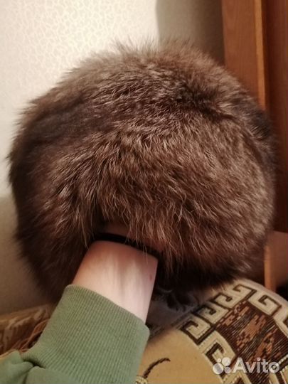 Шапка из чернобурки женская