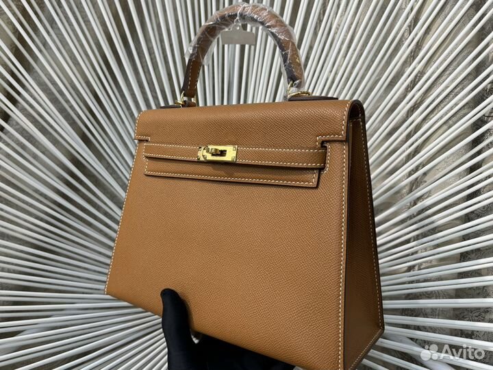 Сумка Hermes Kelly 25 Epsom Gold GHW