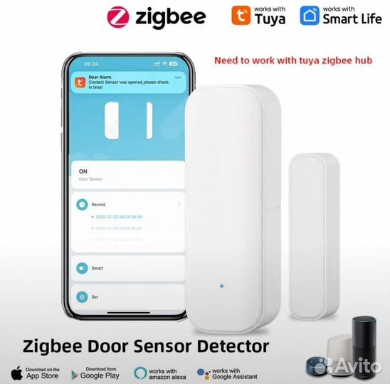 Датчик открытия двери/окна Zigbee