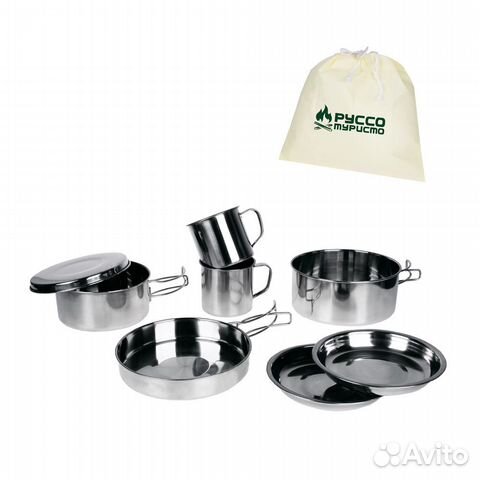 Набор туристической посуды 8 предметов в чехле