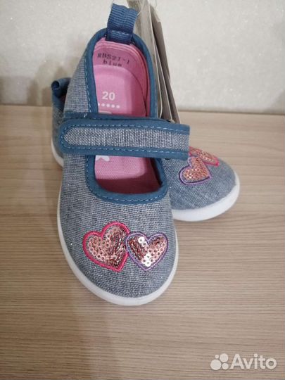 Туфли текстильные для девочки