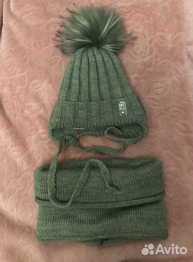 Комплект шапка и снуд детский