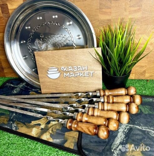 Набор 6 шампуров 40 см в чехле