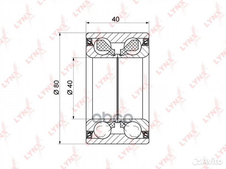 Комплект подшипника ступицы колеса перед WB
