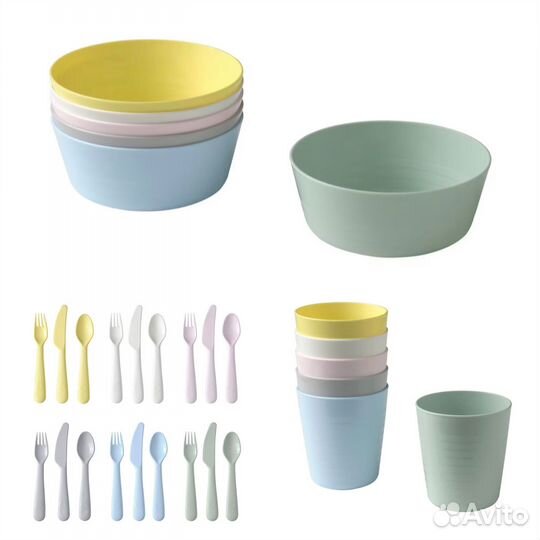 Детская посуда икеа kalas