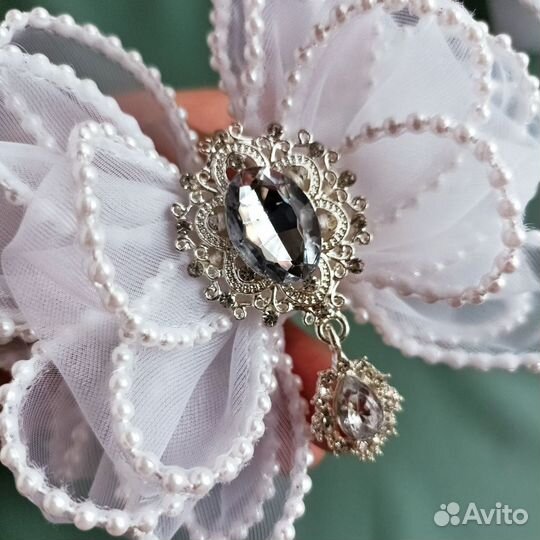 Белые бантики из органзы