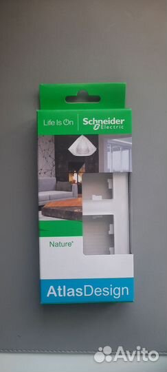 Рамка Schneider Atlas Design на 2 поста стекло