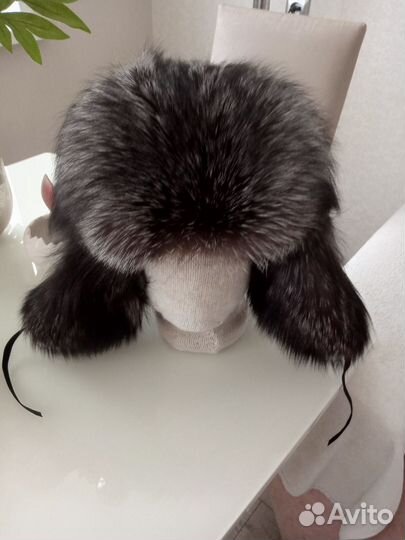 Женская шапка из чернобурки