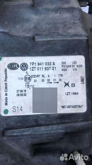 Фара передняя левая на volkswagen таурэк