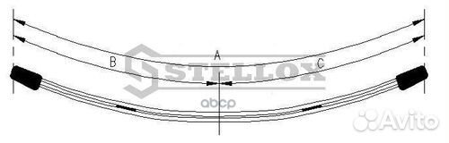Рессора пер. 57 568 02 12-00070-SX Stellox