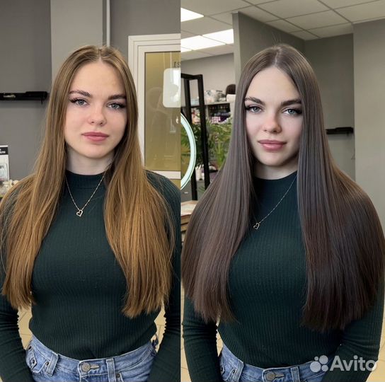 Модель на окрашивание волос