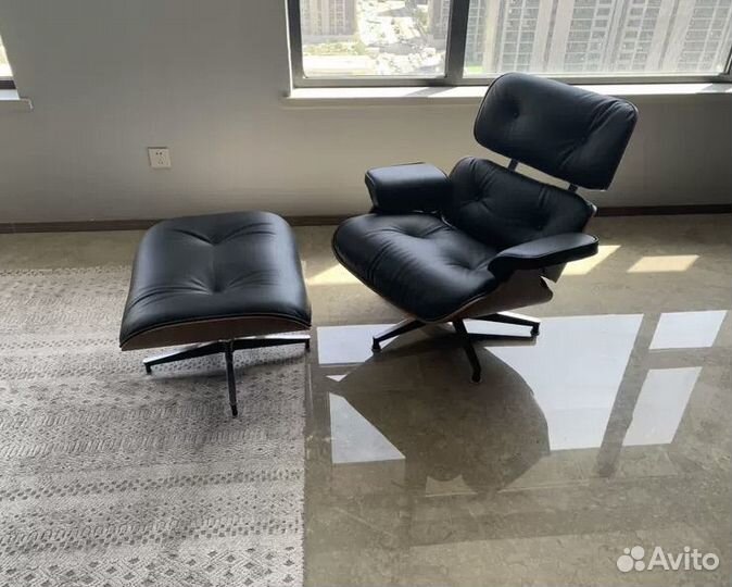 Кресло кожаное eames lounge chair