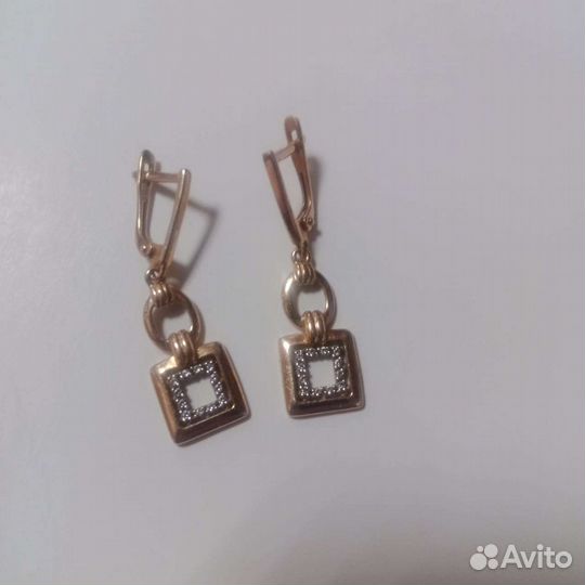 Золотые серьги 585 проба